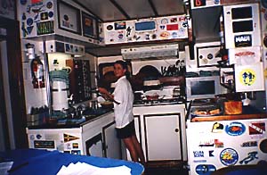 The galley (kitchen) on the RumRunner I