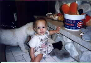 Jodi With Grandpa Maley's Dog Princess