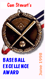 Cam 
          Stewart's Baseball Excellence Award