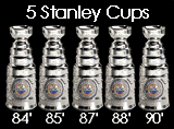 Oilers won 5 Stanley Cups