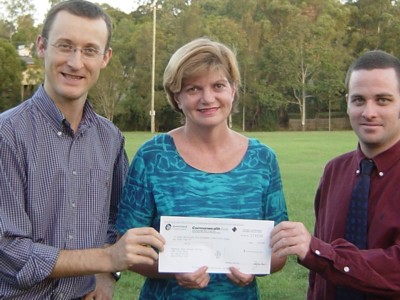 Julie Attwood MLA presents Shamrocks with the major government grant