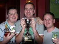Dubliners Stephen Halpin and his entourage Keith Brannigan and Mark Duggan, popularly declared supporters of the year