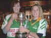 Jacqueline Peacock and Angie Doyle with the World Cup this week