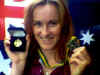 Jacqueline Peacock and her 2000 World Cup and Australasian medals