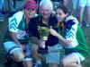Joann O'Neill (left), Gerry O'Neill, and Louise O'Neill with the 2001 Championship Cup