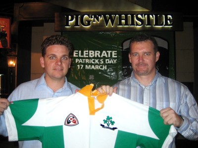 Billy Rockett (left) excited with John Dodrill over the sponsorship deal announced this week