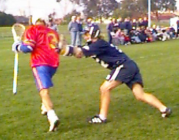 Tough Defense from Tom Garnsworthy of Victoria on Chris Collo from South Australia