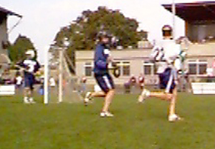 Victoria's Ben Flemming Defending Nathan James of the VIS