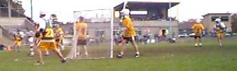 Western Australia Defending their Goal from Australia