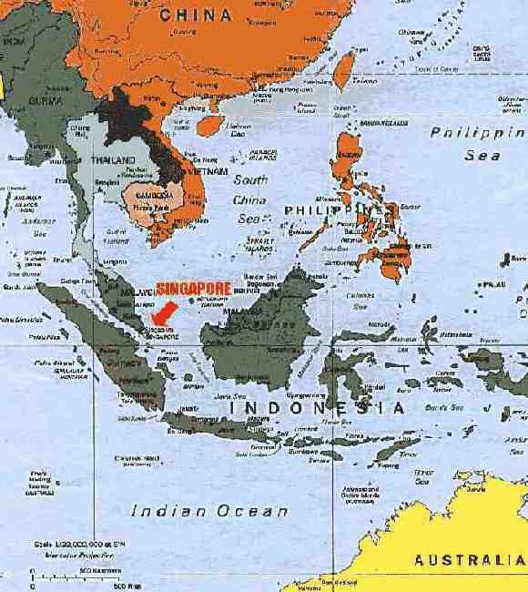 Map of South East Asia