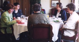 Members lunch and visit at monthly Omicron Meeting