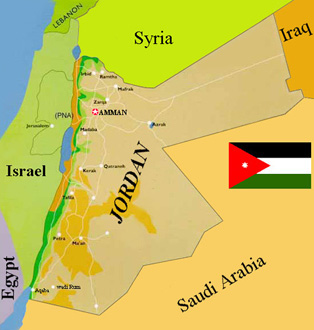 Map of Jordan