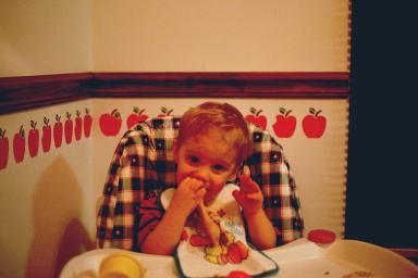 Here I am in my highchair, aren't I cute??