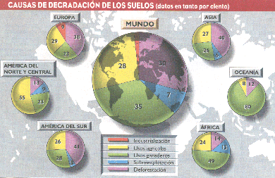 causas degradaci�n suelos