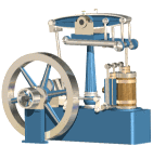 Moving I-Beam Steam Engine