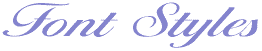 heading-Font Styles