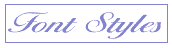 font styles
