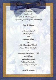 Blue Gerbera invitation