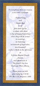 Small Blue Gerbera invitation