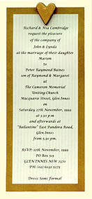 Cream and Gold invitation