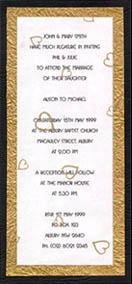 Photo-crushed foil invitation