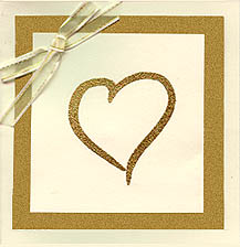 Embossed Heart invitation