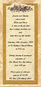 Golden Grapes invitation