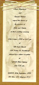 photo of Gold Rose invitation