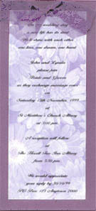 Purple Gerbera invitation