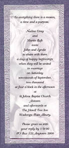 Silver Rose invitation