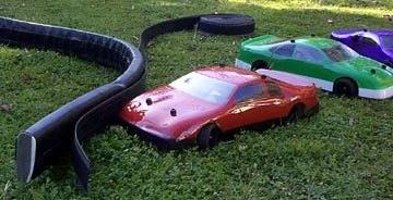 Bumpers protect both cars and track.