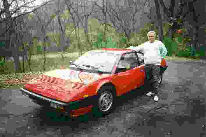 Geoge and his Ferrari Mondial.