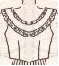 picture of a bodice able to be made in two different ways. This picture is of a bodice that goes to the waist.