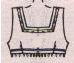 picture of a bodice able to be made in two different ways. This picture is of a bodice that goes to just below the bust.