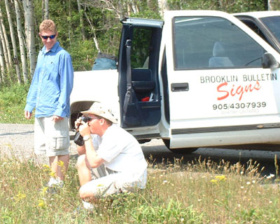 Ryan and Brendan photograph Lake Nipigon 20km north of Hwy 17