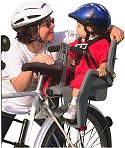 Mother and child with bicycle
