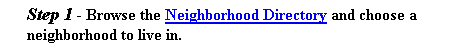 Neighborhood Directory