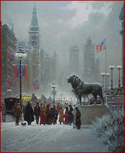 western american print exchange art gallery presenting g harvey christmas in the village
