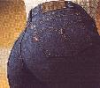 Rear view of tight jeans