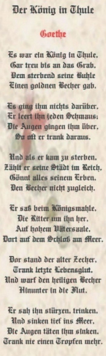 Goethe, W.-Der K�nig in Thule