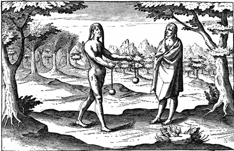 Photo of historic Charrua natives of Uruguay