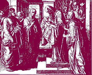 Simeon 
blesses Jesus