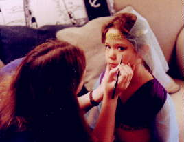 Me applying Katy's makeup