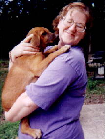 Kim and puppy