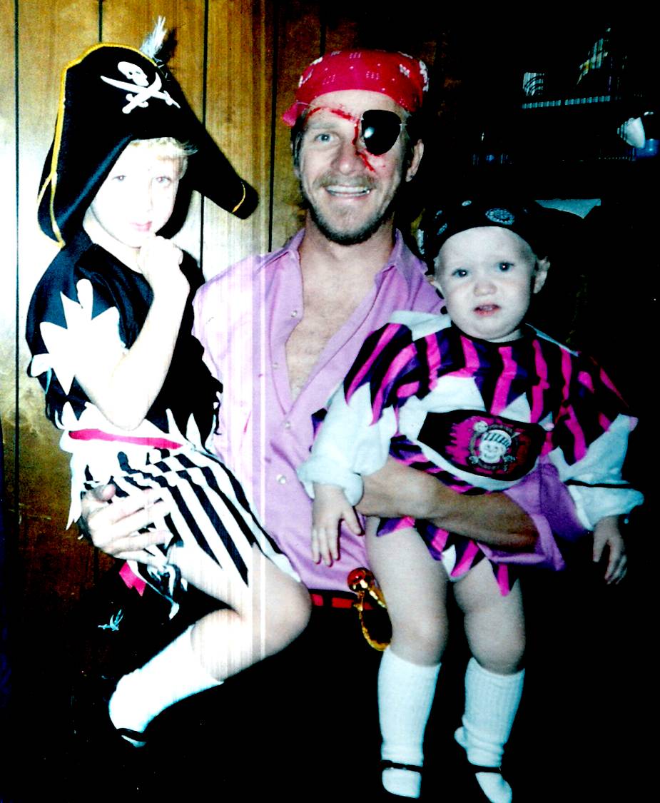 Luke, Jeff, and Kate on our first Halloween in East Tennessee, October 31, 1992