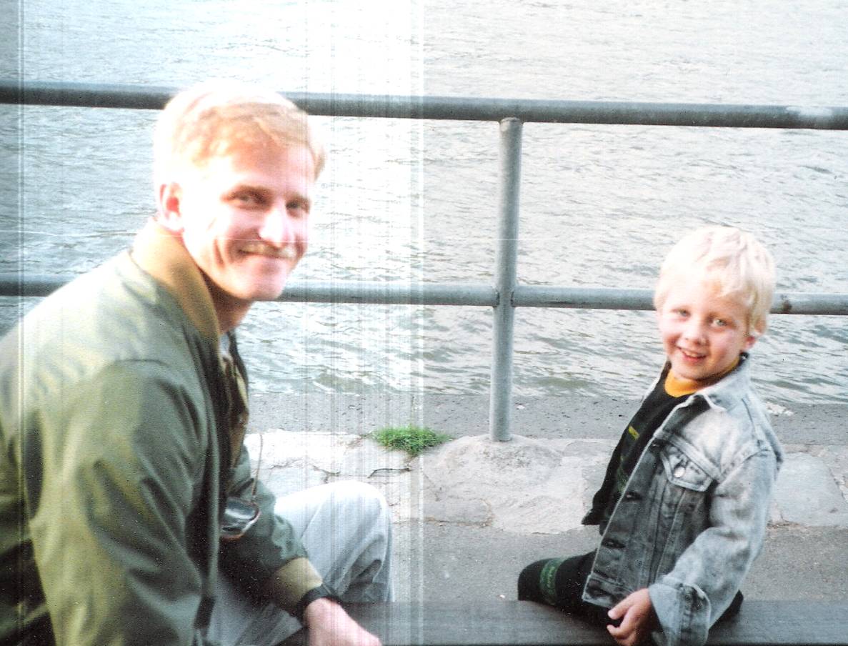 Jeff and Luke prior to cruising the Rhein River, Germany