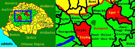 Enying and Eger(v�r) in historical Hungary