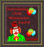 Outstanding Child Webmaster Award - Sample