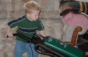 Cleaning up with Mom!