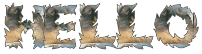 Fluffy Cat Filled Hello